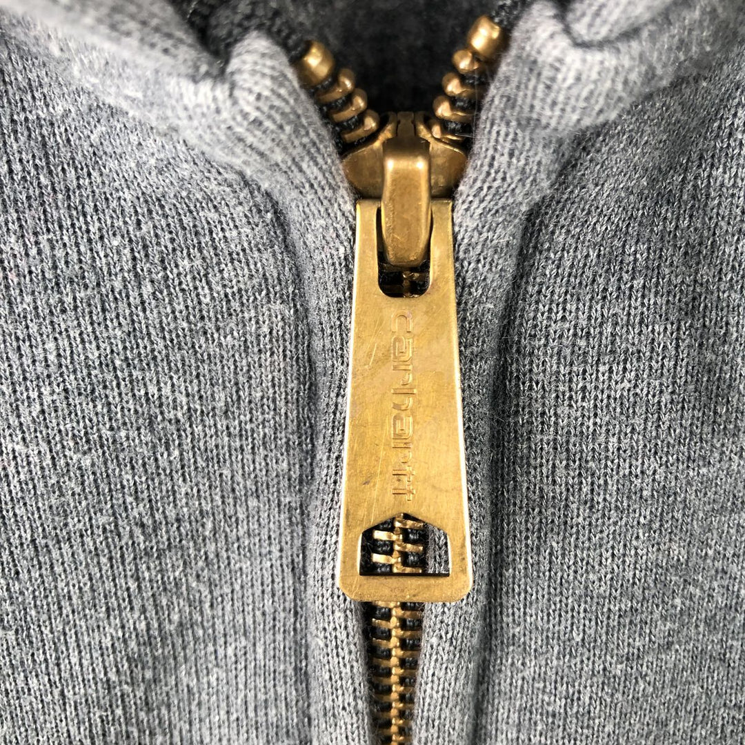 Carhartt ORIGINAL FIT sweat full zip hoodie, men's size M cotton gray type Vintage Second Hand
