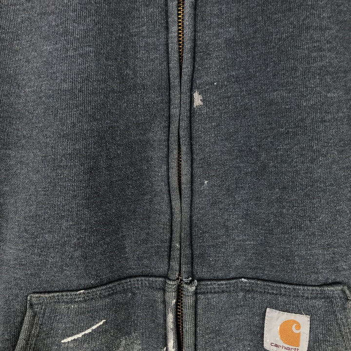 Carhartt ORIGINAL FIT sweat full zip hoodie, men's size M cotton gray type Vintage Second Hand