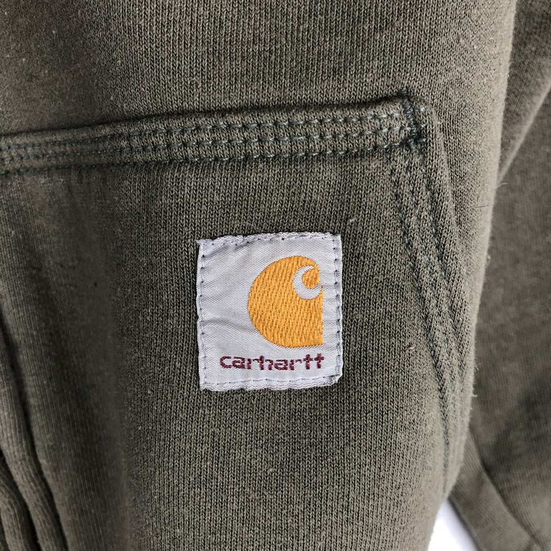 Carhartt Northern Plains Ag Advertising Full-Zip Sweatshirt Hoodie (Men's Size S) cotton Khaki type Vintage Second Hand