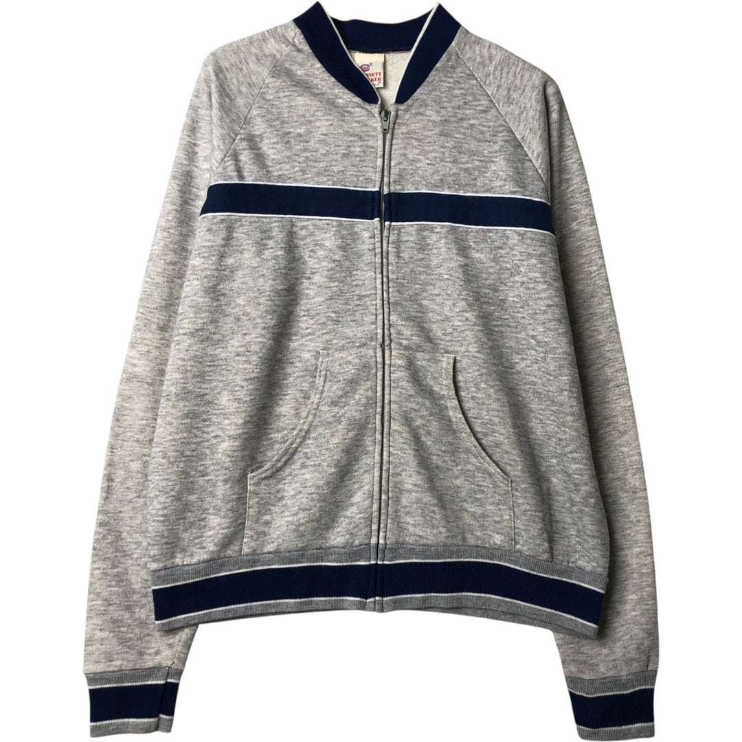 80'S Bassett Walker Full-Zip Sweatshirt, Made in USA, Men's Size L (Equivalent), Vintage unclear gray type Vintage Second Hand