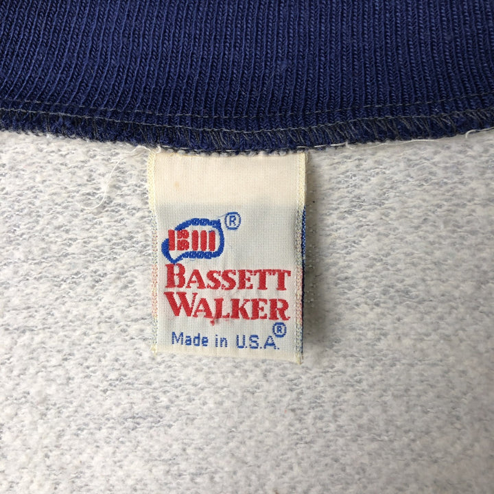 80'S Bassett Walker Full-Zip Sweatshirt, Made in USA, Men's Size L (Equivalent), Vintage unclear gray type Vintage Second Hand