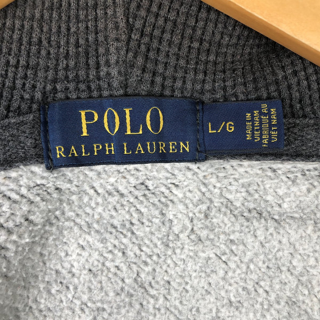 Ralph Lauren POLO RALPH LAUREN Sweat Full Zip Hoodie Men's L size cotton gray type Vintage Second Hand