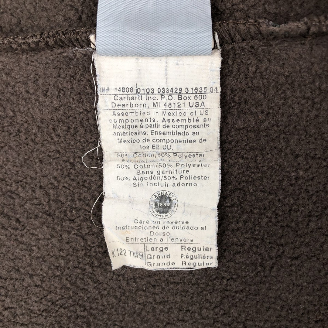 Carhartt Sweat Full Zip Hoodie Men's L size cotton brown type Vintage Second Hand