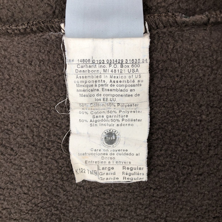 Carhartt Sweat Full Zip Hoodie Men's L size cotton brown type Vintage Second Hand