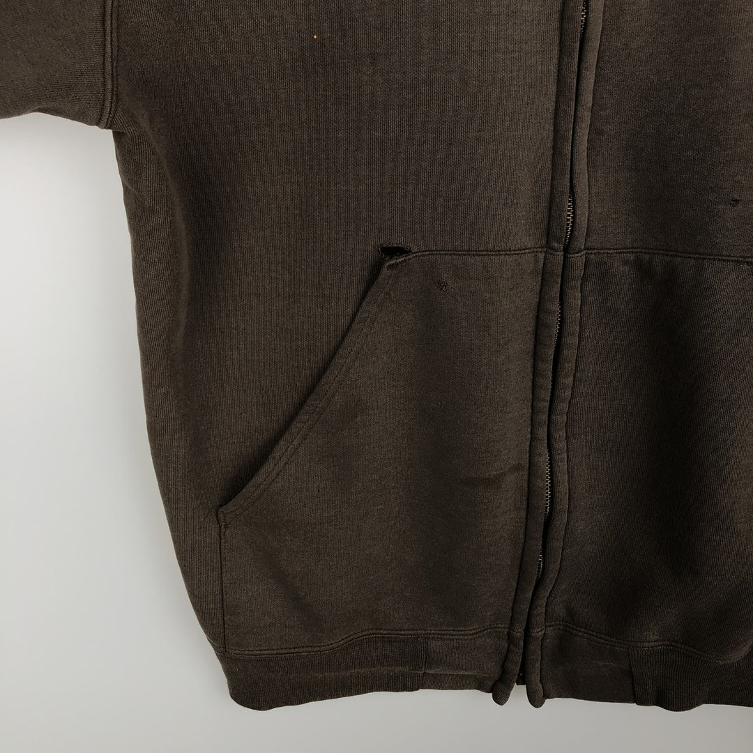 Carhartt Sweat Full Zip Hoodie Men's L size cotton brown type Vintage Second Hand