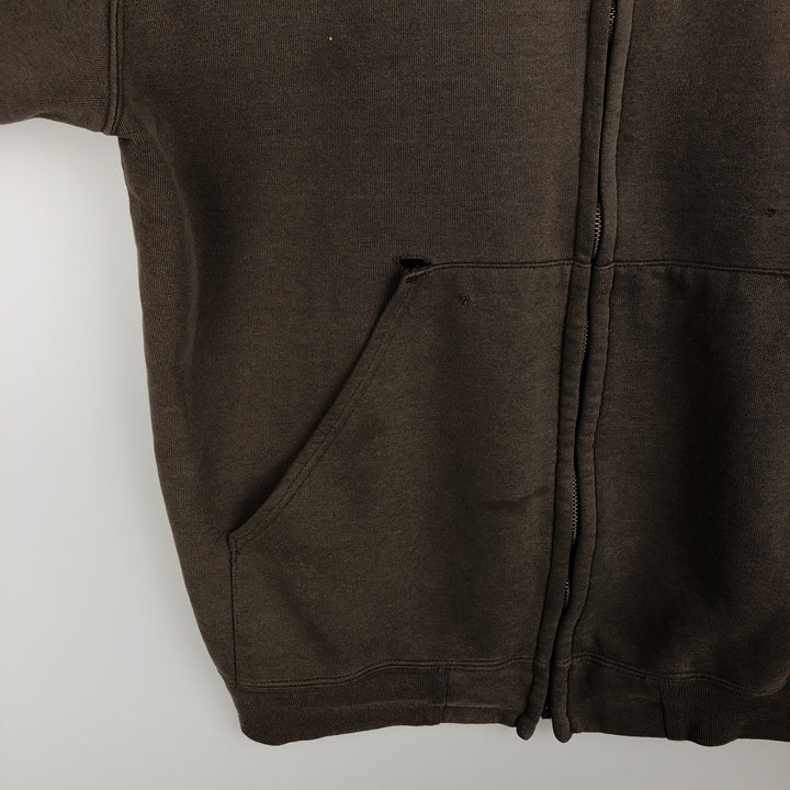 Carhartt Sweat Full Zip Hoodie Men's L size cotton brown type Vintage Second Hand