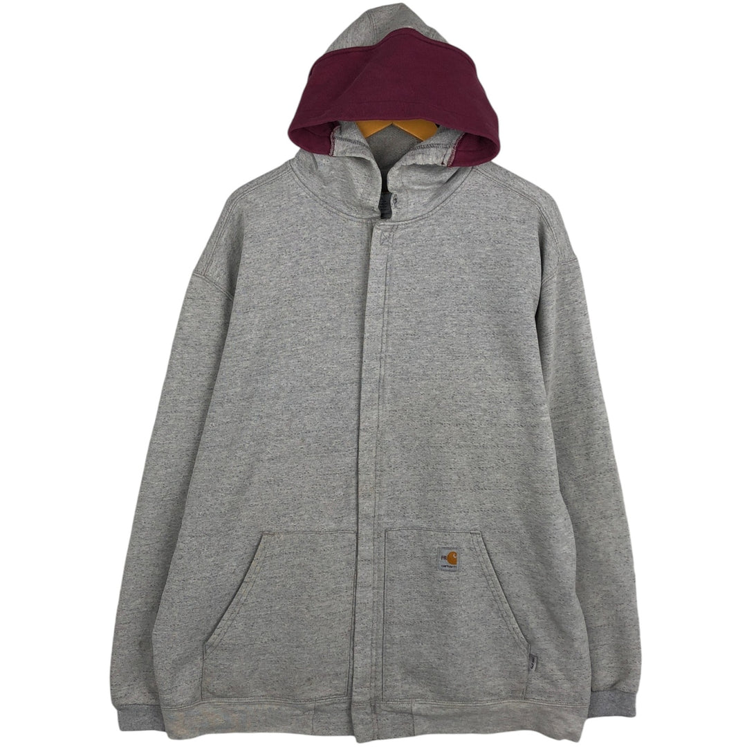Carhartt FR Series Full-Zip Hoodie, Men's XL cotton gray type Vintage Second Hand