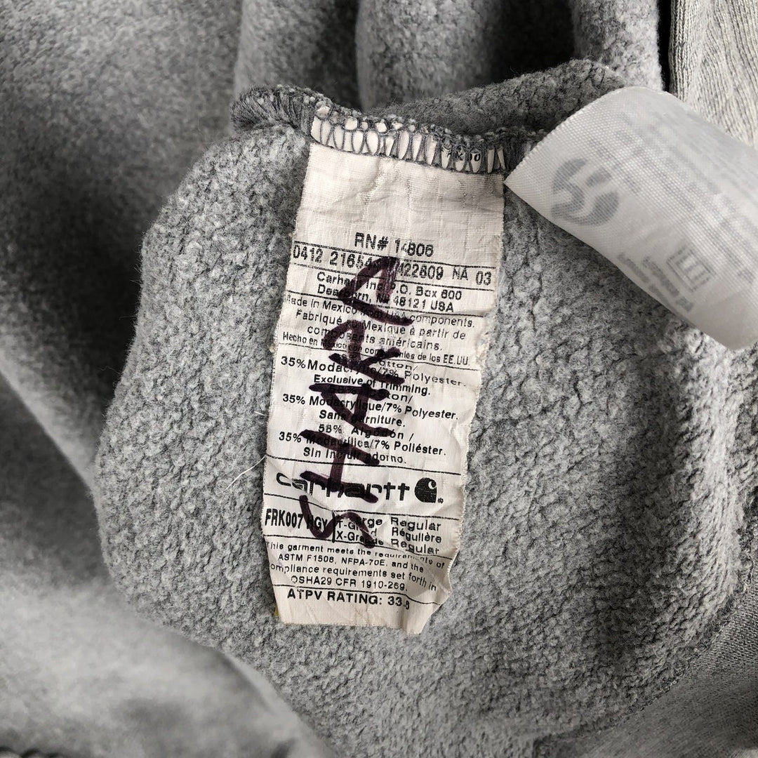 Carhartt FR Series Full-Zip Hoodie, Men's XL cotton gray type Vintage Second Hand