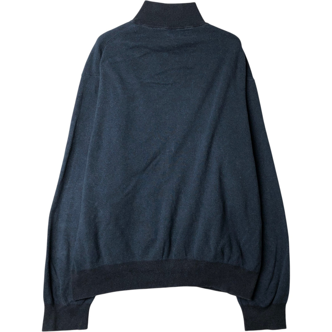 Ralph Lauren POLO RALPH LAUREN full-zip sweatshirt, men's size XL Pima Cotton navy blue type Vintage Second Hand