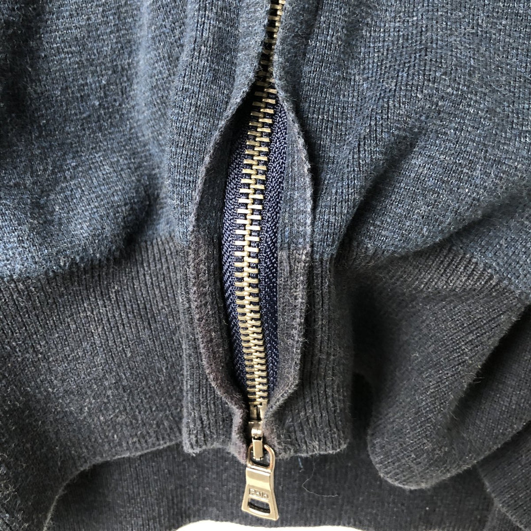 Ralph Lauren POLO RALPH LAUREN full-zip sweatshirt, men's size XL Pima Cotton navy blue type Vintage Second Hand