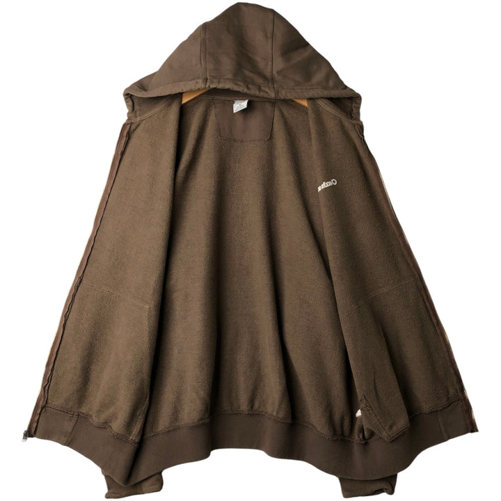 Carhartt Sweat Full Zip Hoodie Men's XL cotton brown type Vintage Second Hand