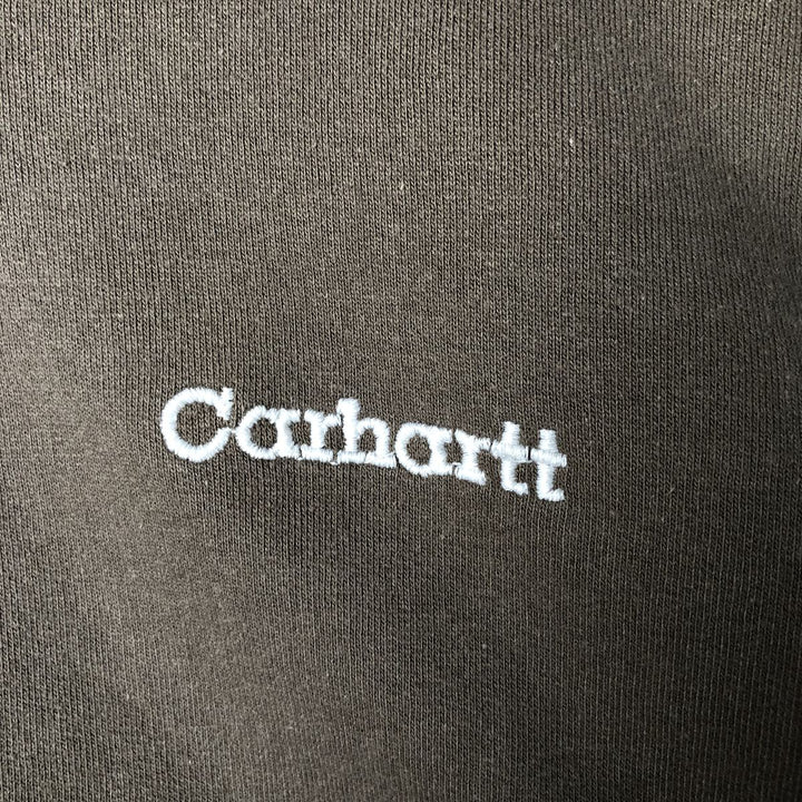 Carhartt Sweat Full Zip Hoodie Men's XL cotton brown type Vintage Second Hand