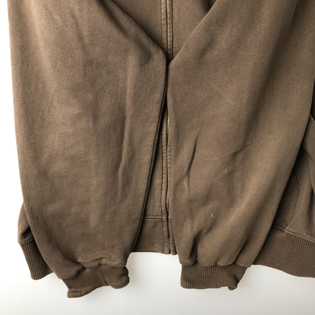 Carhartt Sweat Full Zip Hoodie Men's XL cotton brown type Vintage Second Hand