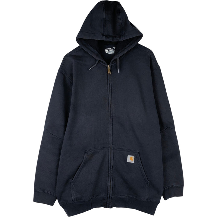 Carhartt Loose Fit Sweat Full Zip Hoodie, Men's XL cotton navy blue type Vintage Second Hand