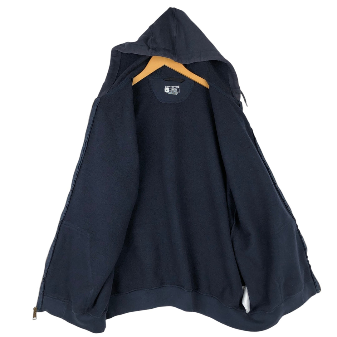 Carhartt Loose Fit Sweat Full Zip Hoodie, Men's XL cotton navy blue type Vintage Second Hand