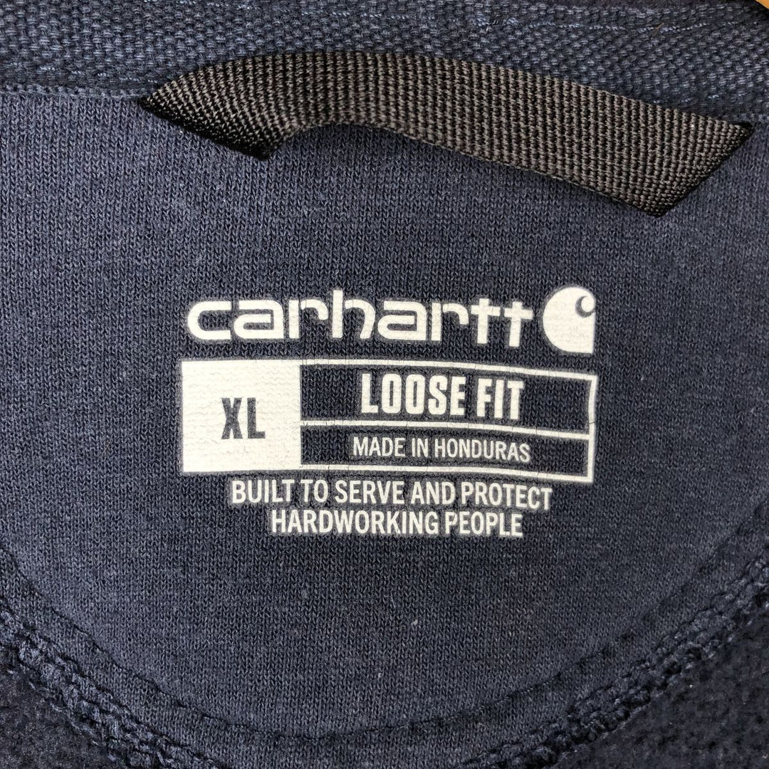 Carhartt Loose Fit Sweat Full Zip Hoodie, Men's XL cotton navy blue type Vintage Second Hand