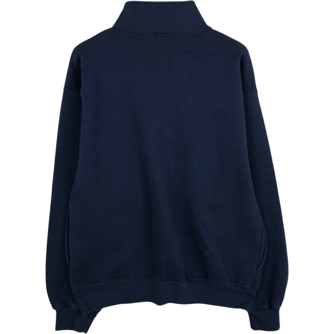 90'S Russell Full-Zip Sweatshirt (Men's Size L) cotton navy blue type Vintage Second Hand