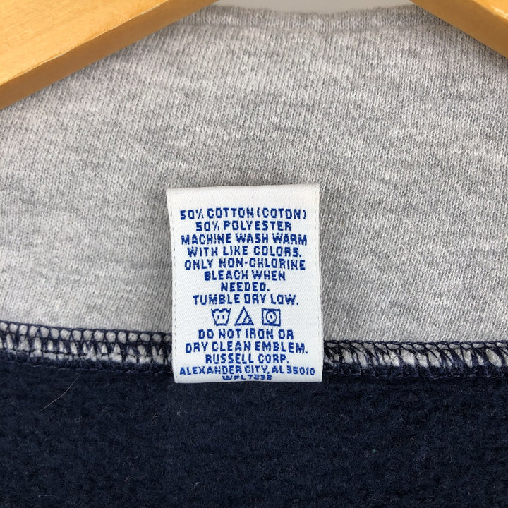 90'S Russell Full-Zip Sweatshirt (Men's Size L) cotton navy blue type Vintage Second Hand