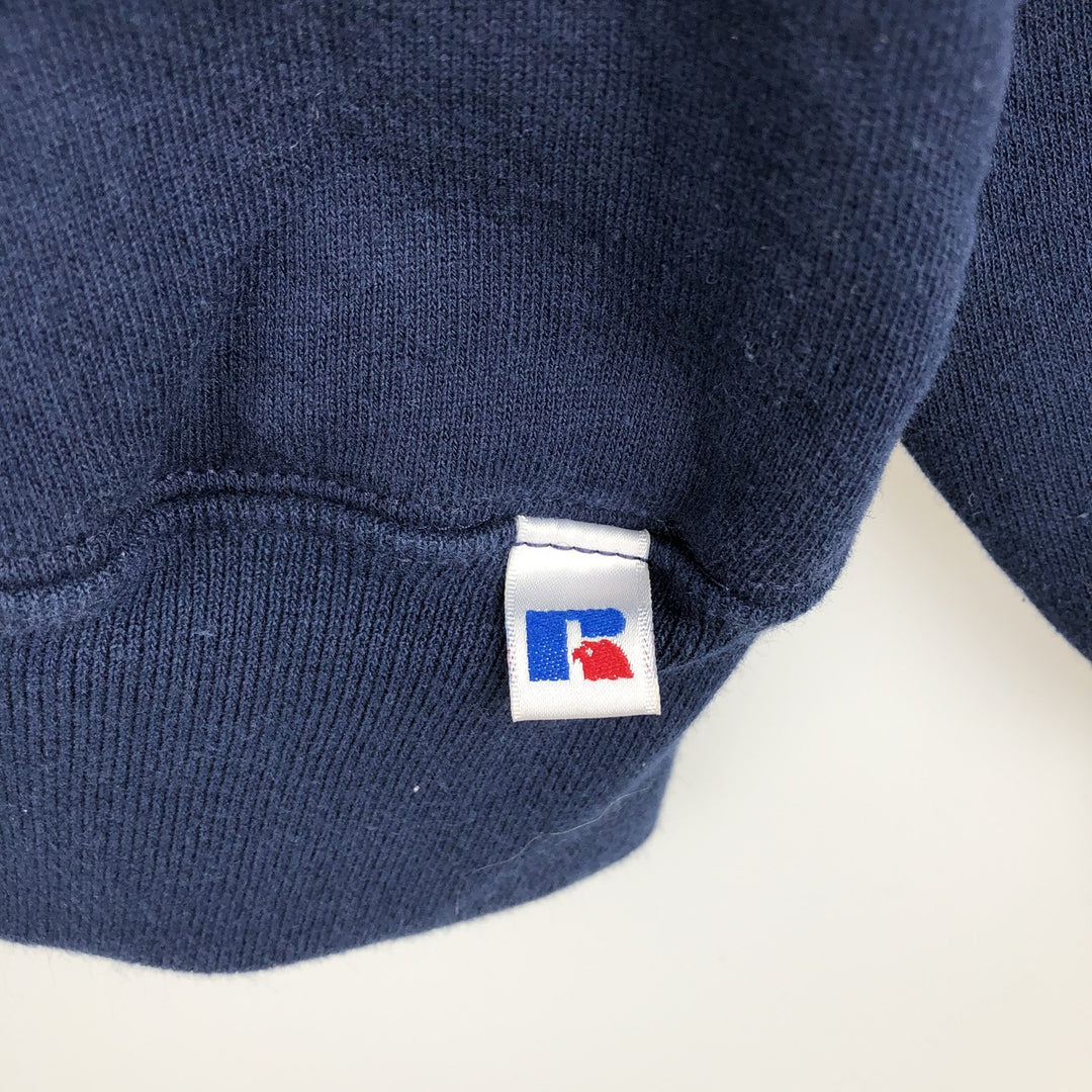 90'S Russell Full-Zip Sweatshirt (Men's Size L) cotton navy blue type Vintage Second Hand
