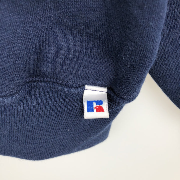 90'S Russell Full-Zip Sweatshirt (Men's Size L) cotton navy blue type Vintage Second Hand