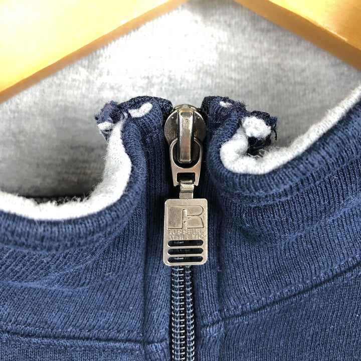 90'S Russell Full-Zip Sweatshirt (Men's Size L) cotton navy blue type Vintage Second Hand