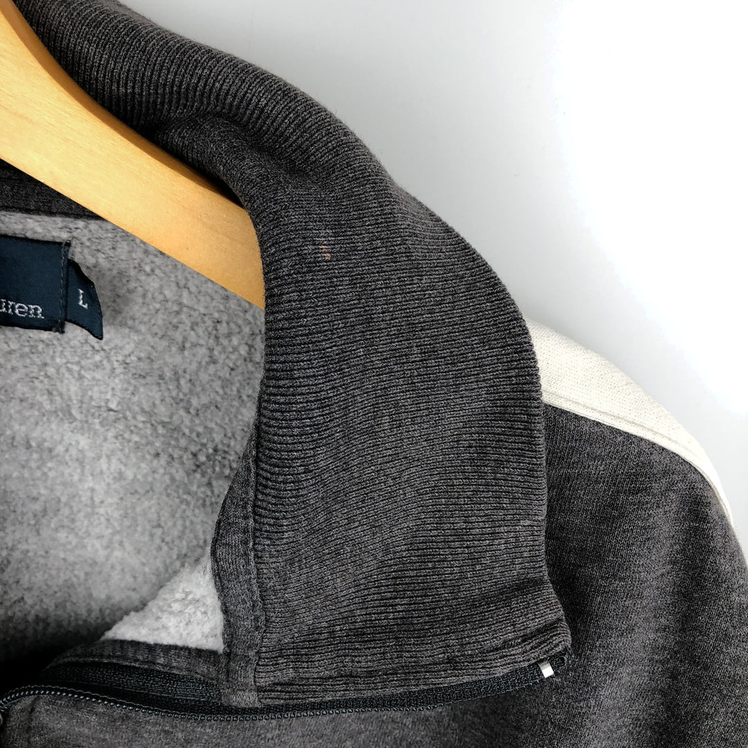 Ralph Lauren POLO by Ralph Lauren full zip sweatshirt, men's size L cotton gray type Vintage Second Hand