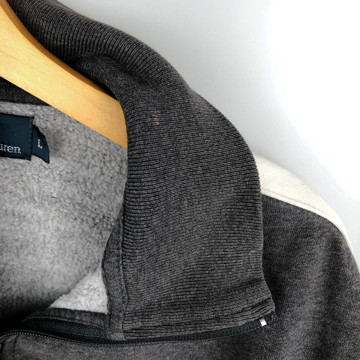Ralph Lauren POLO by Ralph Lauren full zip sweatshirt, men's size L cotton gray type Vintage Second Hand
