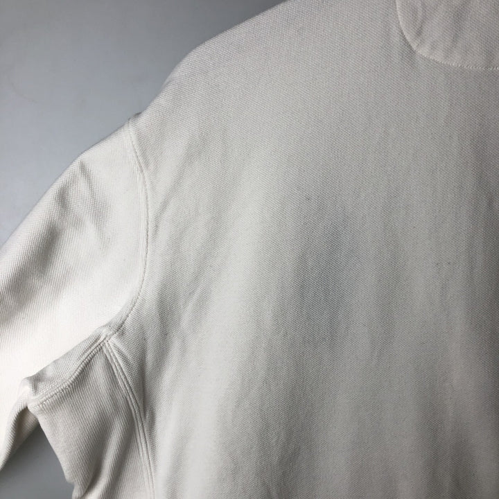 Ralph Lauren POLO by Ralph Lauren Big Pony Full-Zip Sweatshirt (Men's XXL equivalent) cotton white type Vintage Second Hand