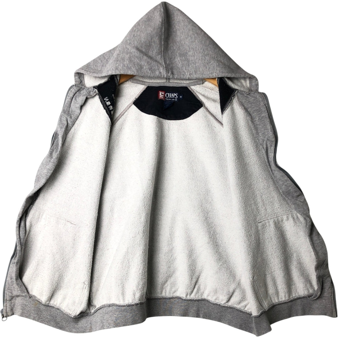 Ralph Lauren CHAPS full-zip sweatshirt hoodie, men's size M cotton gray type Vintage Second Hand