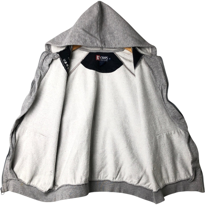 Ralph Lauren CHAPS full-zip sweatshirt hoodie, men's size M cotton gray type Vintage Second Hand