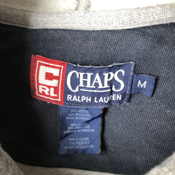 Ralph Lauren CHAPS full-zip sweatshirt hoodie, men's size M cotton gray type Vintage Second Hand