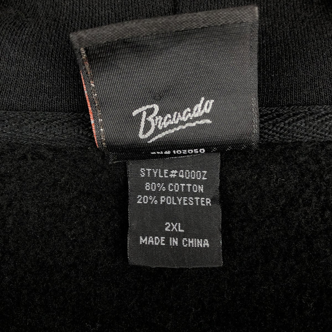 Harley-Davidson Eagle Pattern Sweatshirt Full-Zip Hoodie, Men's XXL (approx.) cotton black type Vintage Second Hand