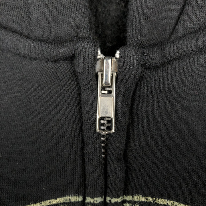 Harley-Davidson Eagle Pattern Sweatshirt Full-Zip Hoodie, Men's XXL (approx.) cotton black type Vintage Second Hand