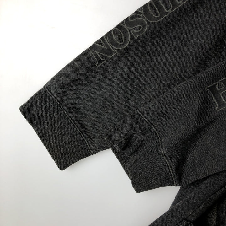 Harley-Davidson Skull Pattern Sweat Full-Zip Hoodie (Men's Size S) cotton gray type Vintage Second Hand