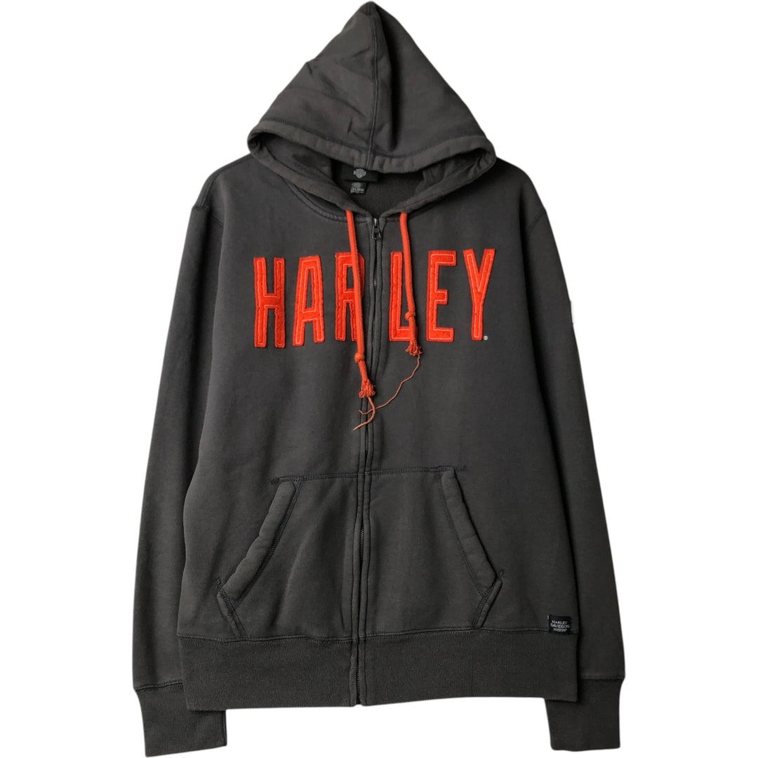 Harley-Davidson MUSEUM Sweat Full-Zip Hoodie, Men's Size XL (approx.) cotton gray type Vintage Second Hand