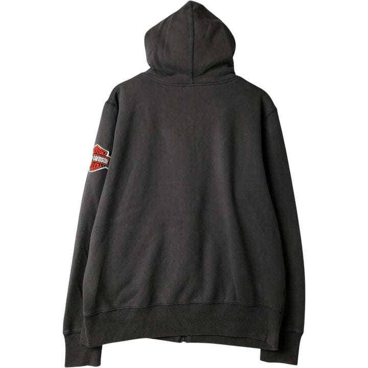 Harley-Davidson MUSEUM Sweat Full-Zip Hoodie, Men's Size XL (approx.) cotton gray type Vintage Second Hand