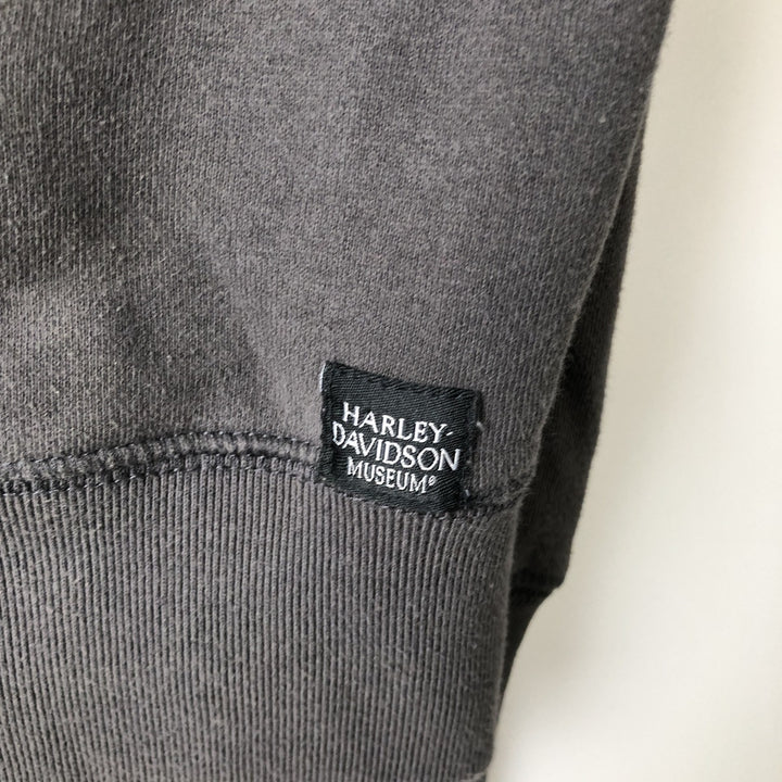 Harley-Davidson MUSEUM Sweat Full-Zip Hoodie, Men's Size XL (approx.) cotton gray type Vintage Second Hand