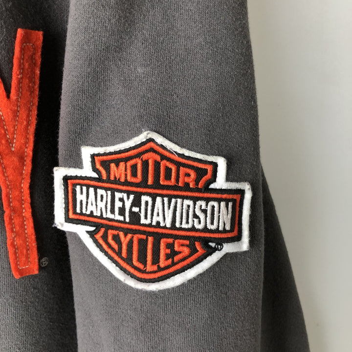 Harley-Davidson MUSEUM Sweat Full-Zip Hoodie, Men's Size XL (approx.) cotton gray type Vintage Second Hand