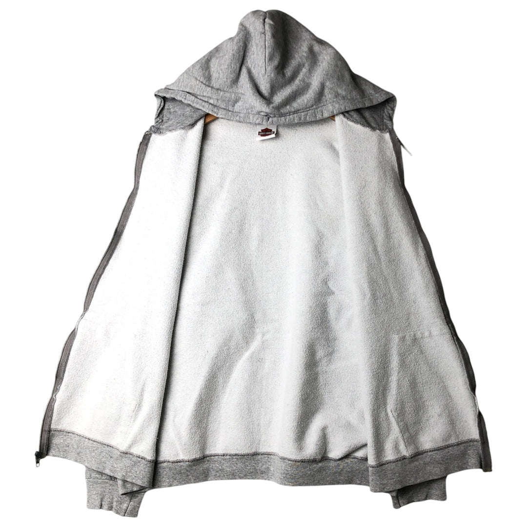 2000'S Harley-Davidson Sweatshirt Full-Zip Hoodie, Men's Size XXL (approx.) unclear gray type Vintage Second Hand