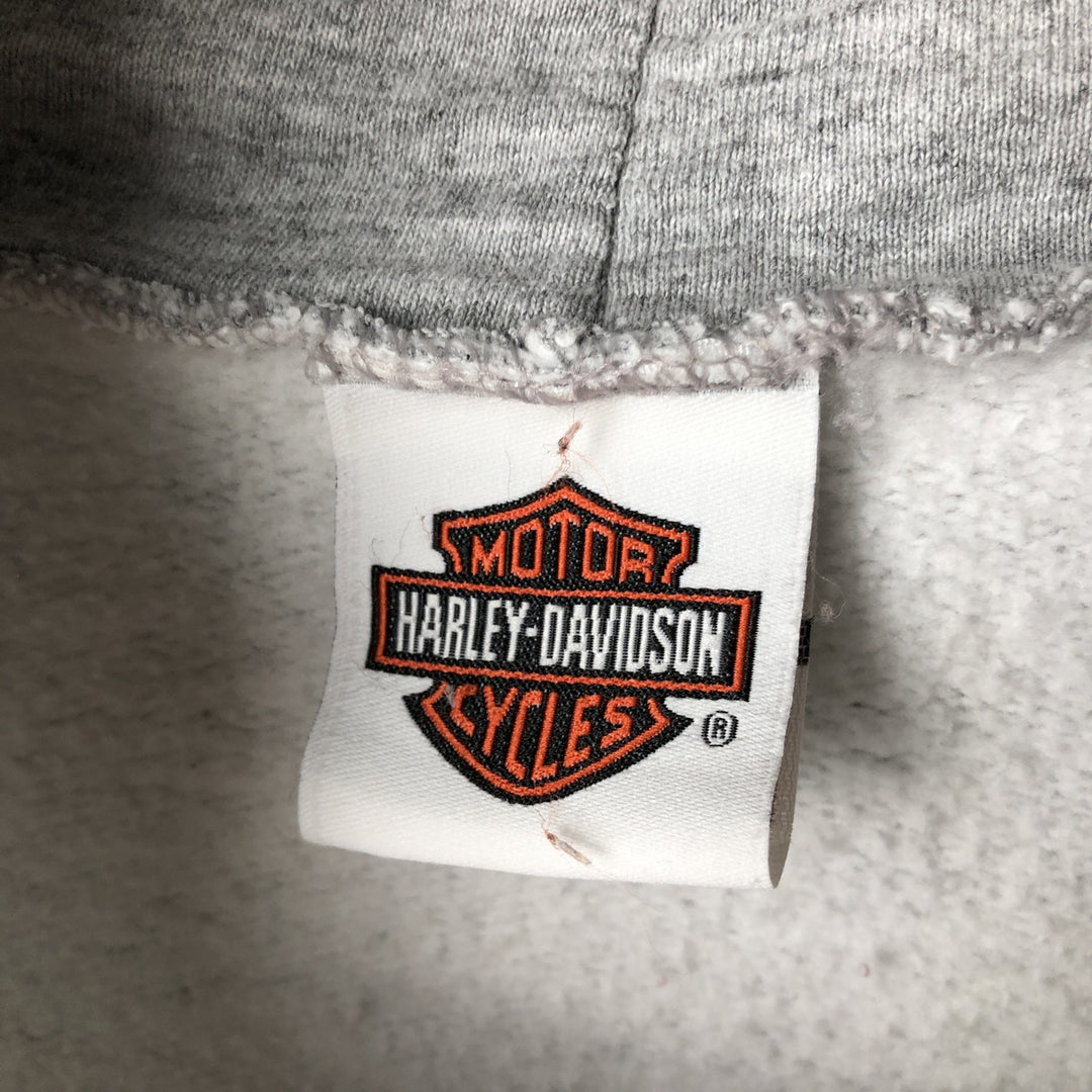 2000'S Harley-Davidson Sweatshirt Full-Zip Hoodie, Men's Size XXL (approx.) unclear gray type Vintage Second Hand