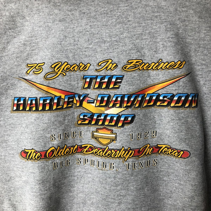 2000'S Harley-Davidson Sweatshirt Full-Zip Hoodie, Men's Size XXL (approx.) unclear gray type Vintage Second Hand
