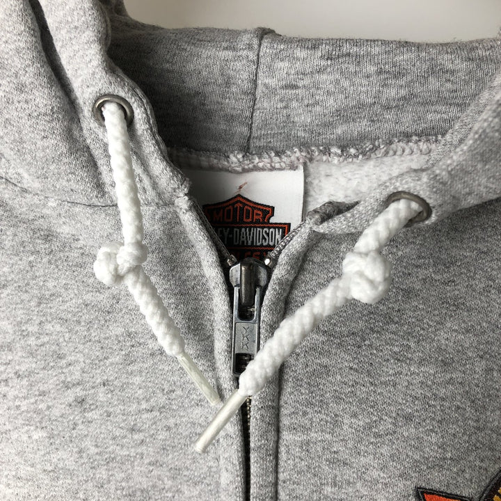 2000'S Harley-Davidson Sweatshirt Full-Zip Hoodie, Men's Size XXL (approx.) unclear gray type Vintage Second Hand