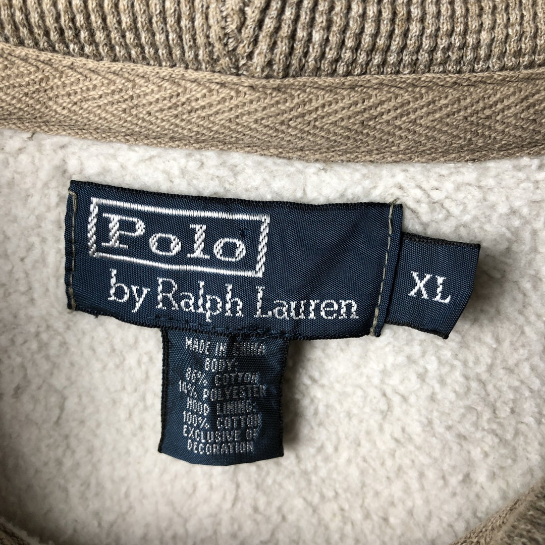 Ralph Lauren POLO by Ralph Lauren Sweat Full Zip Hoodie Men's XL cotton Beige type Vintage Second Hand