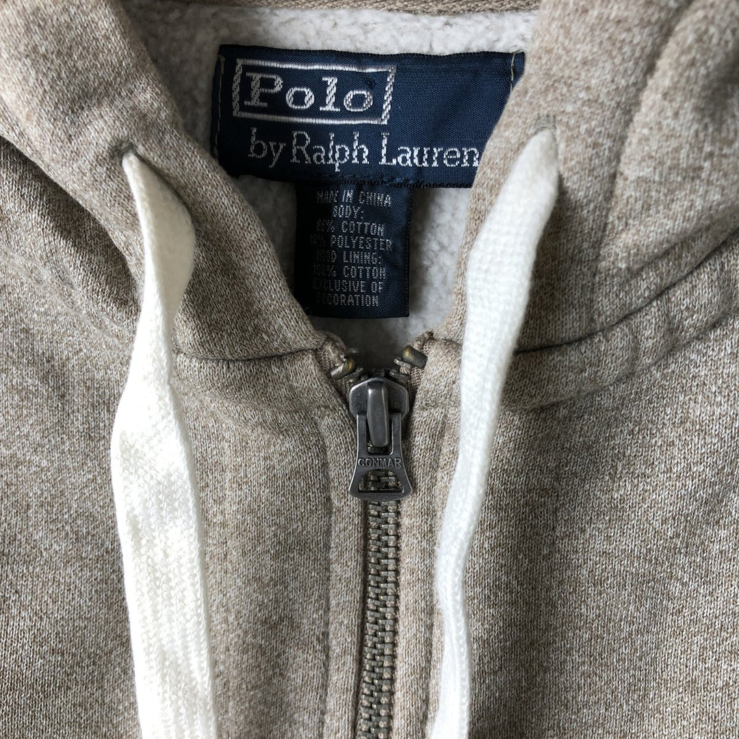 Ralph Lauren POLO by Ralph Lauren Sweat Full Zip Hoodie Men's XL cotton Beige type Vintage Second Hand