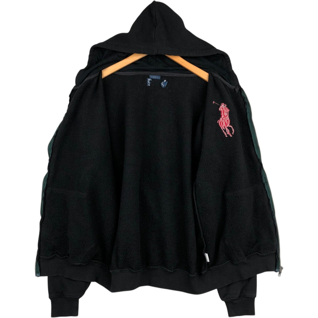 Ralph Lauren CLASSIC FIT Big Pony Sweat Full-Zip Hoodie, Men's Size M (approx.) cotton black type Vintage Second Hand