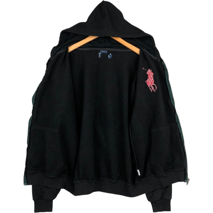 Ralph Lauren CLASSIC FIT Big Pony Sweat Full-Zip Hoodie, Men's Size M (approx.) cotton black type Vintage Second Hand