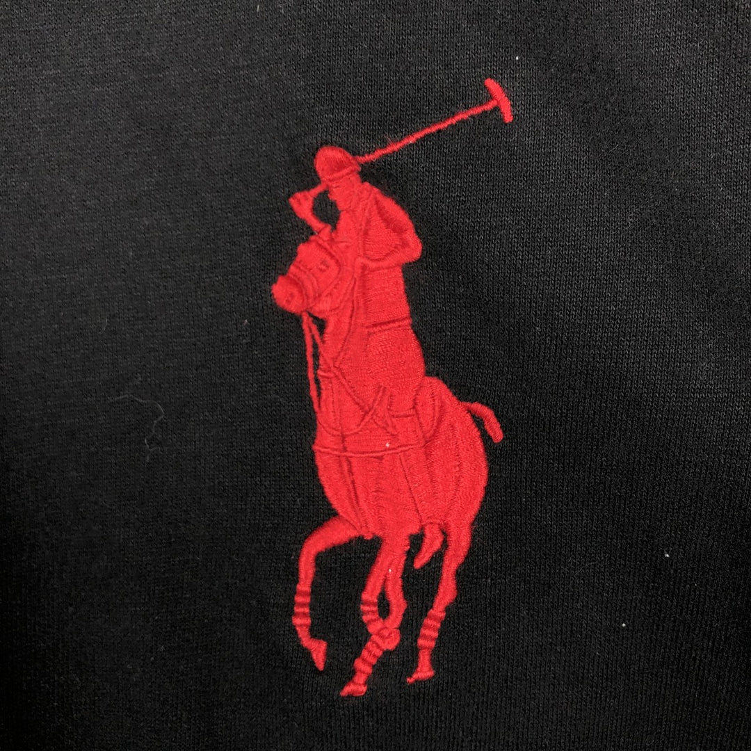 Ralph Lauren CLASSIC FIT Big Pony Sweat Full-Zip Hoodie, Men's Size M (approx.) cotton black type Vintage Second Hand