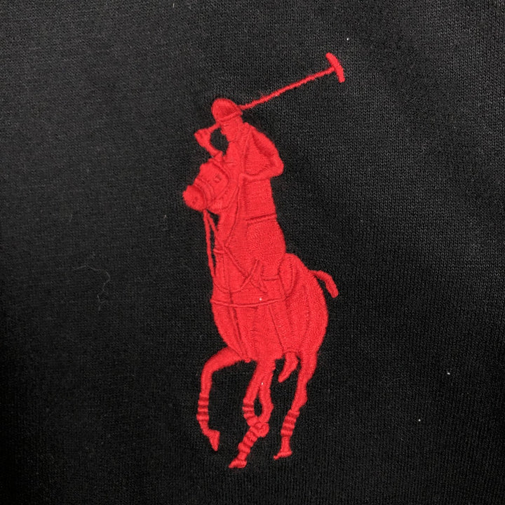 Ralph Lauren CLASSIC FIT Big Pony Sweat Full-Zip Hoodie, Men's Size M (approx.) cotton black type Vintage Second Hand