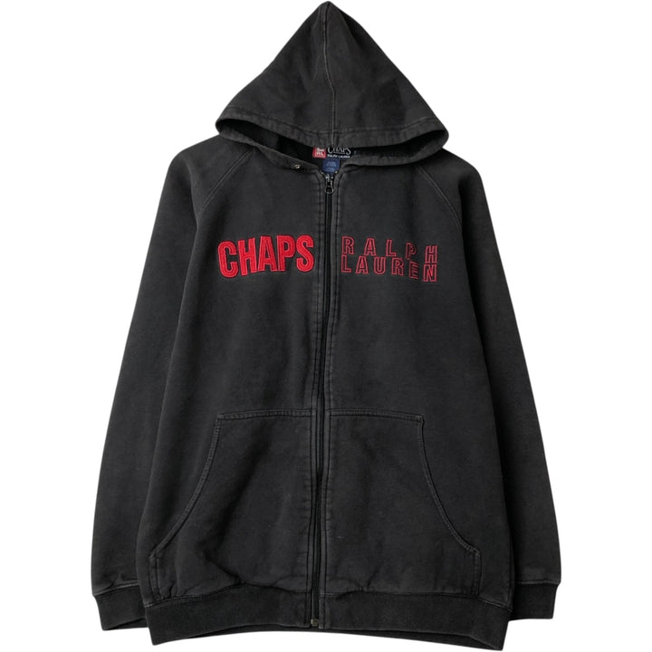 Ralph Lauren CHAPS Sweat Full-Zip Hoodie, Men's Size S (approx.) cotton black type Vintage Second Hand