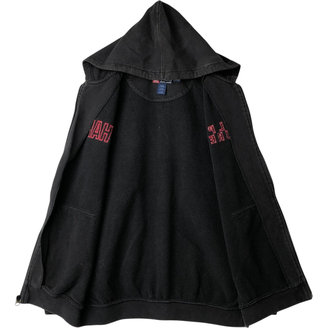 Ralph Lauren CHAPS Sweat Full-Zip Hoodie, Men's Size S (approx.) cotton black type Vintage Second Hand